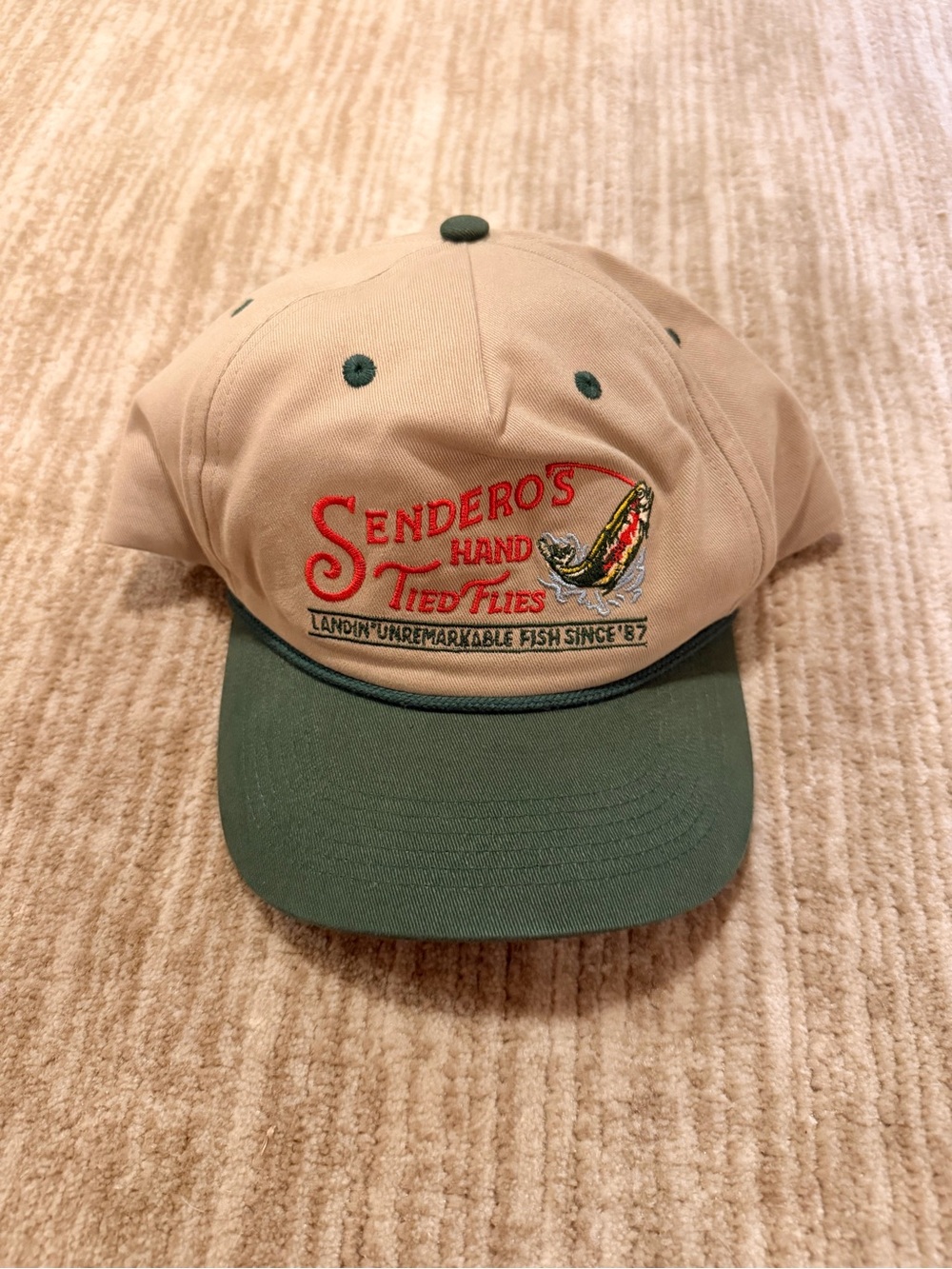 Sendero Provisions Hand Tied Flies Snapback Hat Fishing Cap